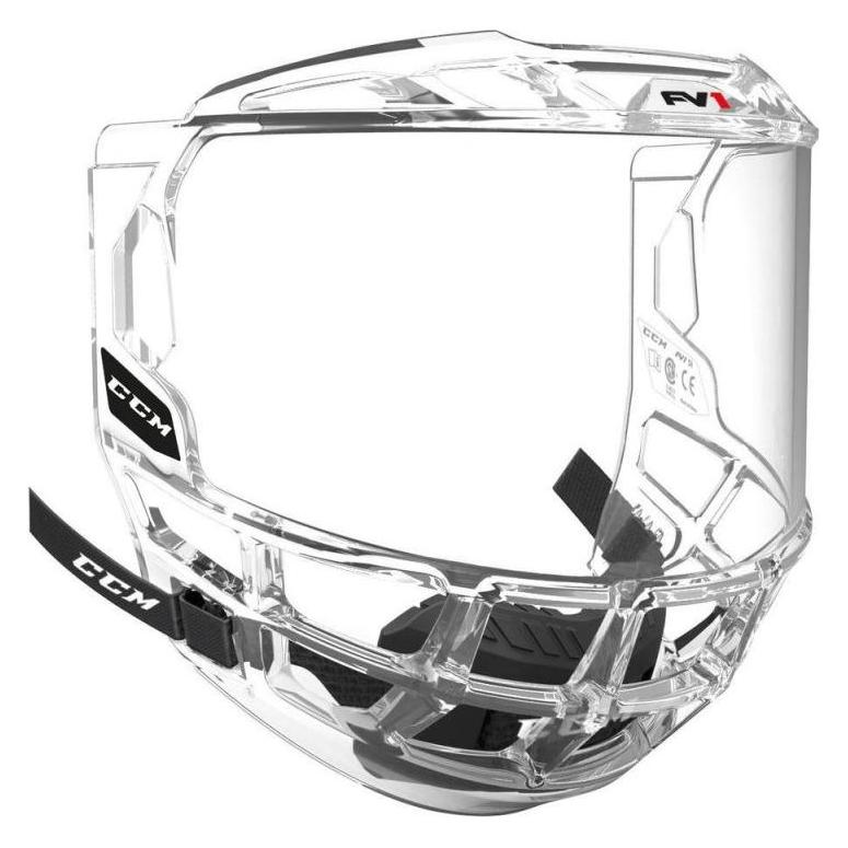 CCM FV1-zertifizierter Full Shield JR OSFA-Hockeyhelmkäfig mit Visier (One Size) (58986795)