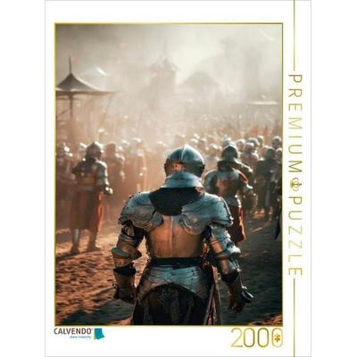 CALVENDO Puzzle Ritter - Der Ruf zum Kampf | 2000 Teile Lege-Größe 90 × 67 cm Foto-Puzzle für glückliche Stunden