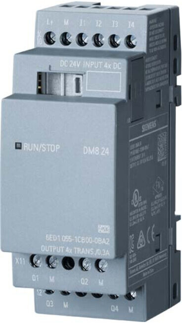Siemens Indus.Sector LOGO!8 DM8 24 Module d’extension 4 E/S numériques 4 E/S analogiques 6ED1055-1CB00-0BA2 (6ED10551CB000BA2)