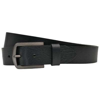 Ledergürtel ANNAMATONI "AnnaMatoni Ledergürtel Crest Ledergürtel Crest", Herren, Gr. TW90 - 105cm Gesamtlänge, blau (marine 490), 100% Leder, Gürtel Ledergürtel
