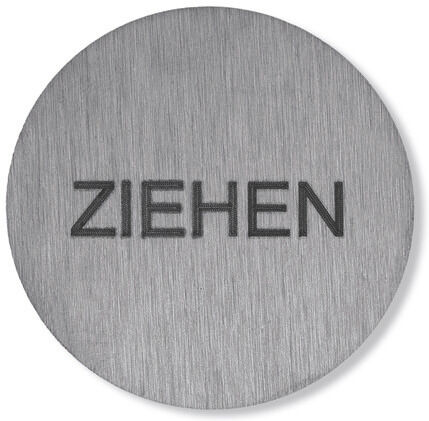 Hewi symbole tirette 711ZXA autocollant, d = 52 Inox , Inox mat