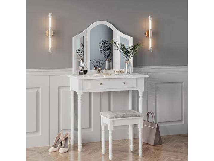Vicco Schminktisch Kate, Weiß 80 cm