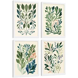 POSTER 2er-Set Wandbilder Matisse Blumen modern Wohnzimmer Deko, Schlafzimmer, Küche, Badezimmer Rahmenlos A4