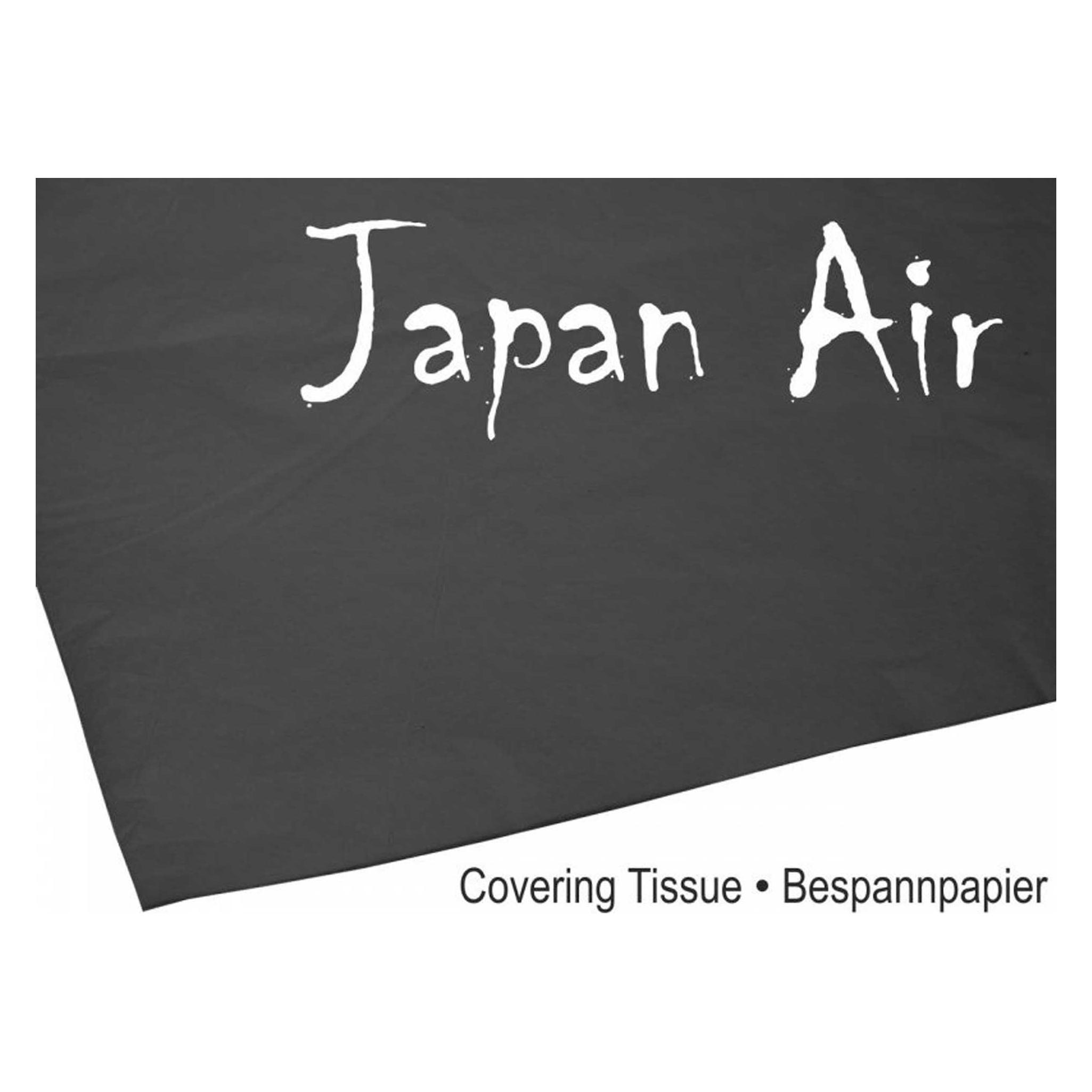 Modellbau Lindinger japan air bespannpapier 16g schwarz 500 x 750 mm 10stk. gerollt (C9383)