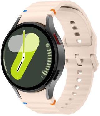 Everyday Crate Samsung Galaxy Watch FE 40mm Silicone Watch Band Wave Pattern Adjustable Replacement Strap pink