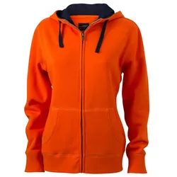 Damen Lifestyle Kapuzen-Sweatjacke "JN962" - XXL - dark-orange