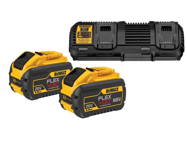 Akku-Ladestation DEWALT FlexVolt Starter-Set 2xAkku 54V , gelb, Ladegeräte, Akku-Ladestation