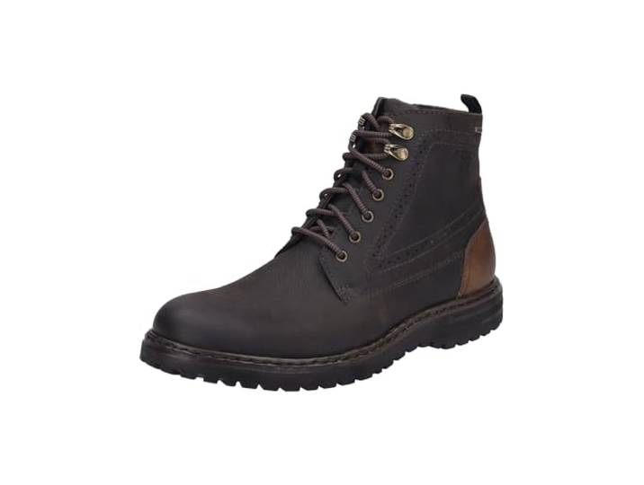 Josef Seibel Herren Schnürstiefeletten Erroll 53,Weite G (Normal),Wechselfußbett,wasserdicht,reißverschluss,Bootee,Moro-Kombi,43 EU