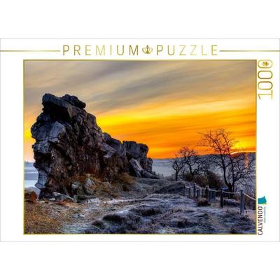 CALVENDO Puzzle Ein Motiv aus dem Kalender Der Harz, Naturschutzgebiet Teufelsmauer | 1000 Teile Lege-Größe 64x48cm Foto-Puzzle für glückliche Stunden