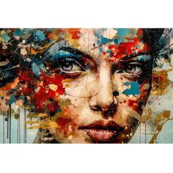 Leinwandbild EYES IN COLOUR (BHT 120x80x3,10 cm) - bunt - BHT 120x80x3,10 cm