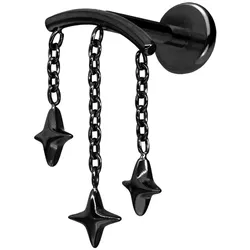 Titan Labret mit Push Fit BOGEN + 3 STERNE