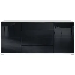 SIDEBOARD Rova Schwarz Hochglanz