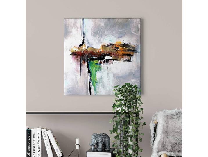 Impression sur toile Modern Art Polyester PVC / Épicéa Marron 50 x 50cm