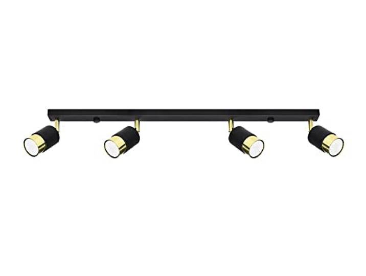 SOLLUX lighting Plafondspot, zwart/goud, 4 x GU10