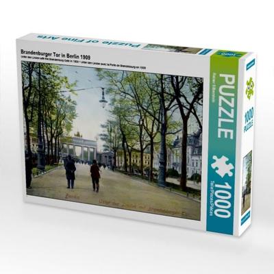 CALVENDO Puzzle Brandenburger Tor in Berlin 1909 | 1000 Teile Lege-Größe 64x48cm Foto-Puzzle für glückliche Stunden