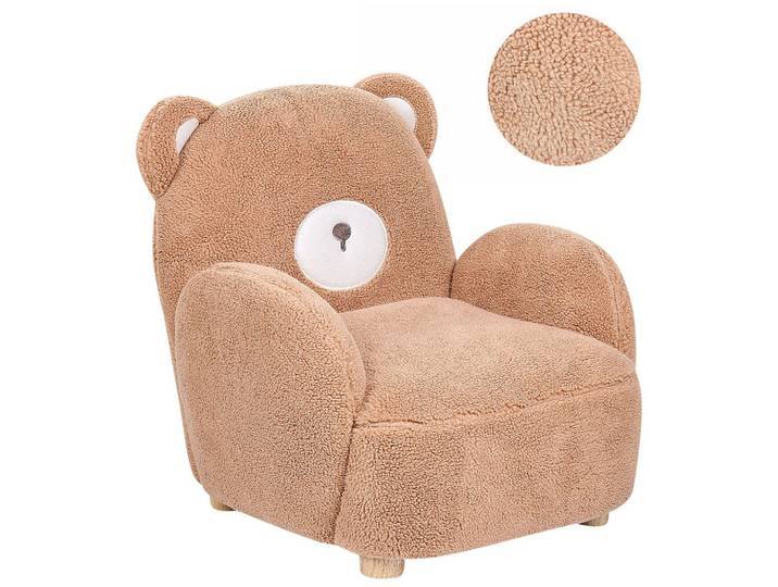KINDERSESSEL Teddybär Bouclé Braun Boo