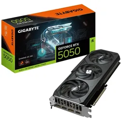 GIGABYTE GeForce RTX 5050 GAMING OC 8G Grafikkarte - 8GB GDDR6, 128bit, PCI-E 5.0, 2632MHz Kerntakt, 2 x DP, 2 x HDMI, NVIDIA DLSS 4, GV-N5050GAMING OC-8GD