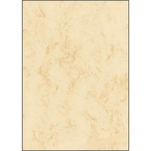 Sigel Briefpapier DP191, beige, A4, Marmorpapier, 200 g/m², 25 Blatt