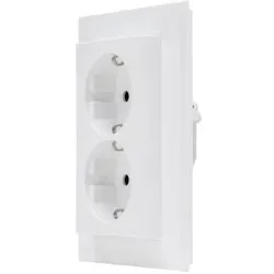 Kopp 958213006 HK07 - Schutzkontaktsteckdose, 2-fach, Farbe: arktisweiß