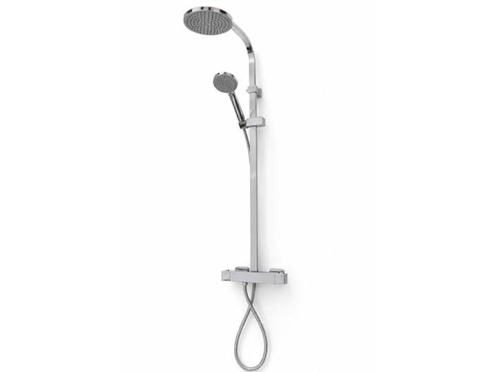 Thermostat Duschsystem, Wellness Dusche Lanzarote Thermostat, Messing verchromter Korpus, höhenverstellbar