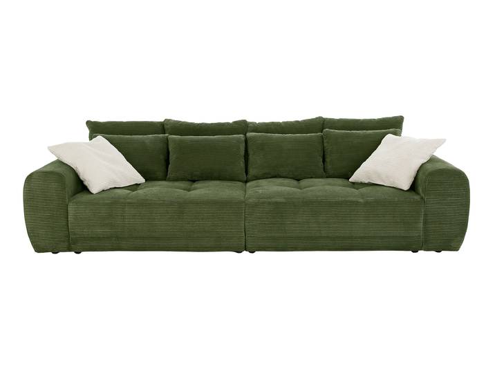 Big Sofa Cord grün - 308 cm - Federkern - JANNI