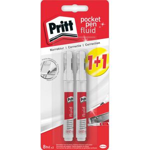 Pritt Korrekturstift Pocket Pen, 2 Stück, mit Metallspitze, 8ml