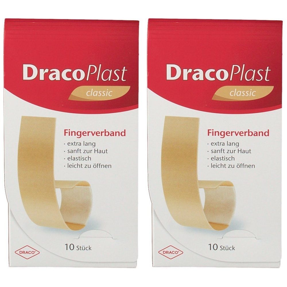 Dracoplast Fingerstrips 2x12 cm elastic 2x 2x10 St Pflaster