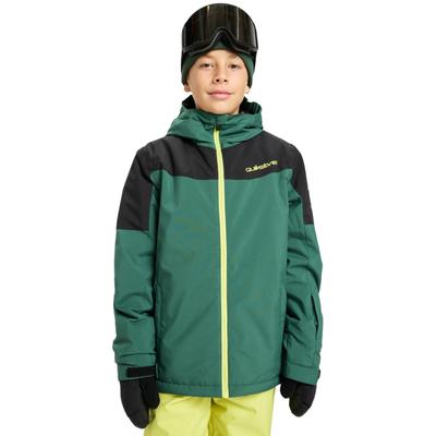 Snowboardjacke QUIKSILVER "Titano", Jungen, Gr. 12, grün, Obermaterial: 100% Polyester., Jacken Snowboardjacke