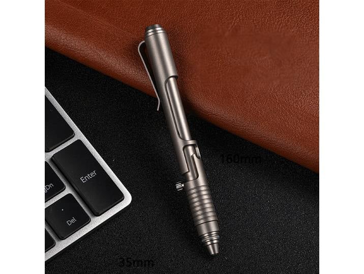 Stylo tactique portable d'extérieur en alliage de titane EDC, outil de brise-vitre d'urgence pour voiture