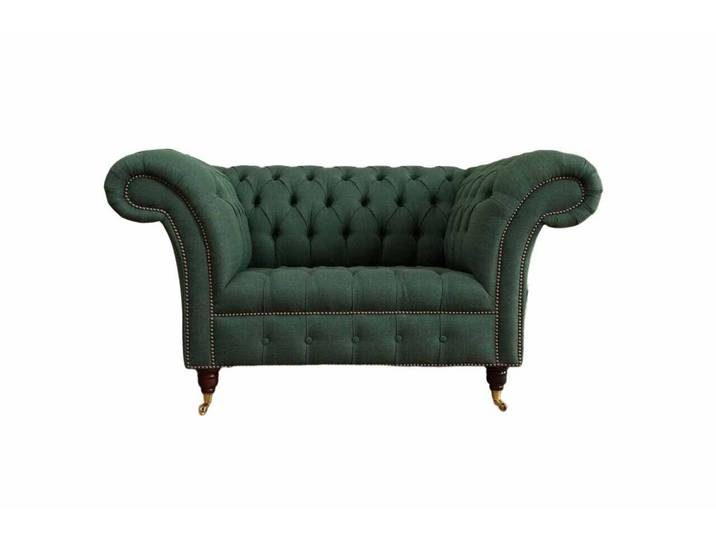 Xlmoebel Chesterfield-Sessel Grüner Luxus-Sessel aus klassischem Textil mit Polsterung (1-St., Grüner Luxus-Sessel), Made in Europa