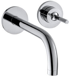 Hansgrohe Axor Uno mur mitigeur lavabo 38116820 nickel brossé, avec rosaces, saillie 225mm