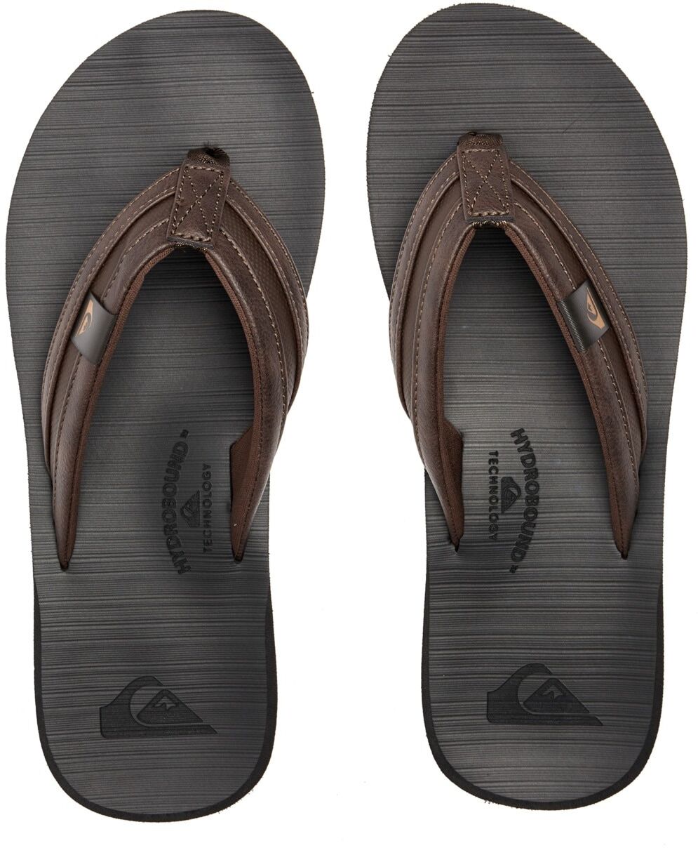 Sandale QUIKSILVER "Carver Squish", Herren, Gr. 10 (43), braun (braun, schwarz, braun), Obermaterial: Synthetikmaterial / Futter: Textil / Aussensohle: Gummi., Schuhe Sandale braun, schwarz, braun 10 (43)