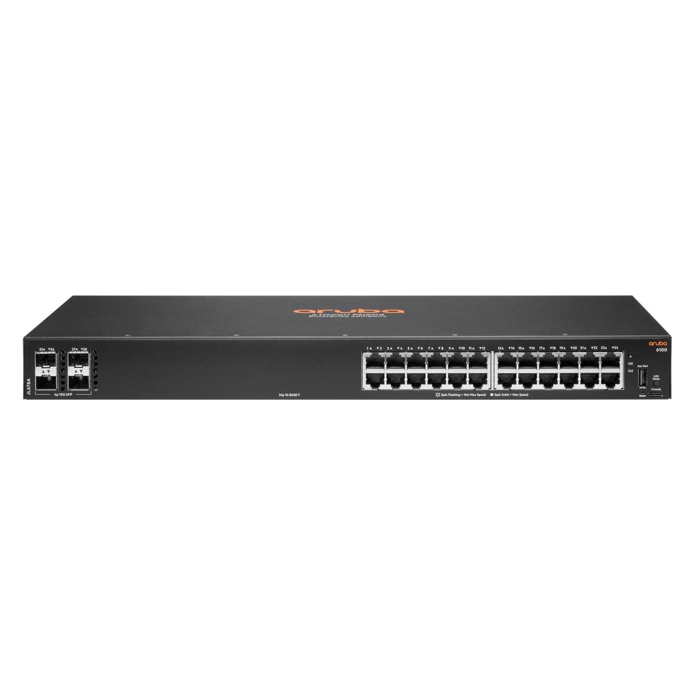 HPE Aruba 6100 24G 4SFP+ Switch Aruba 6100 24G 4SFP+, Man (24 Ports) (JL678A#ABB)