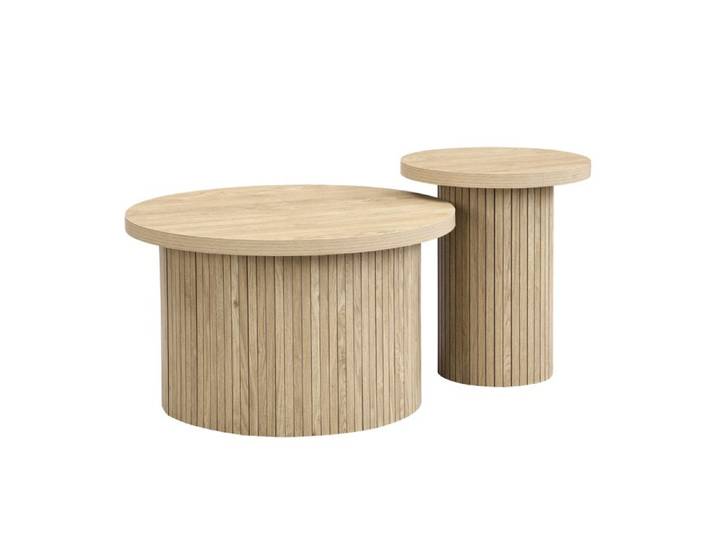 Table basse table ronde double table d'appoint table de salon multifonctionnelle