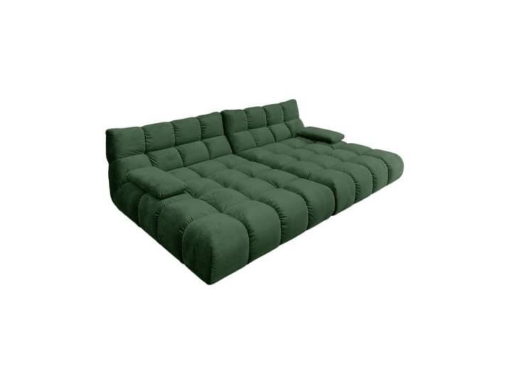 Kawola BIG Sofa Vivien Smaragdgrün Velvet, Kunststoff, Echtholz, Füllung: Kaltschaum, 296x85x178 cm, Wohnzimmer, Sofas & Couches
