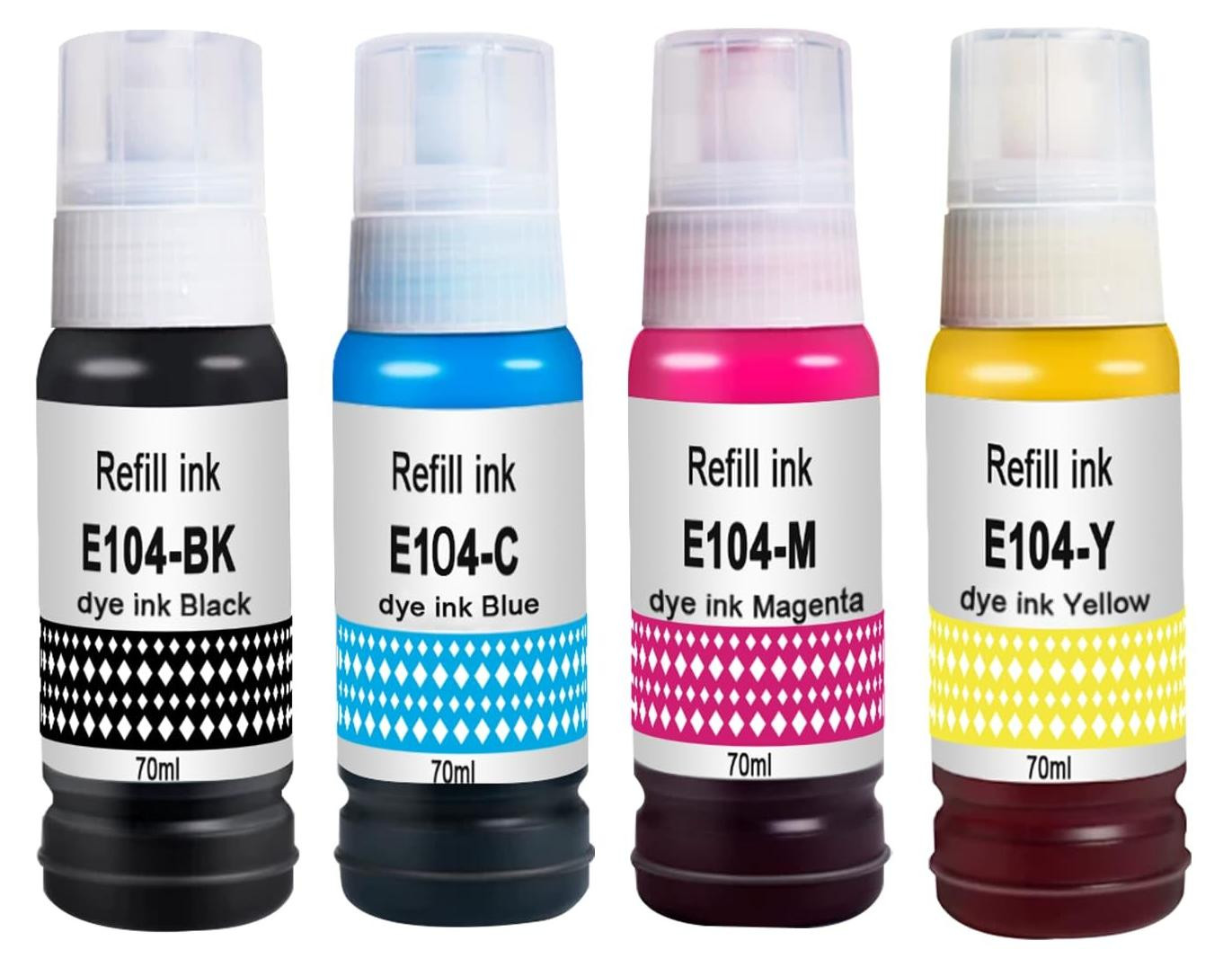Set van 4 inktpatronen compatibel met Epson EcoTank