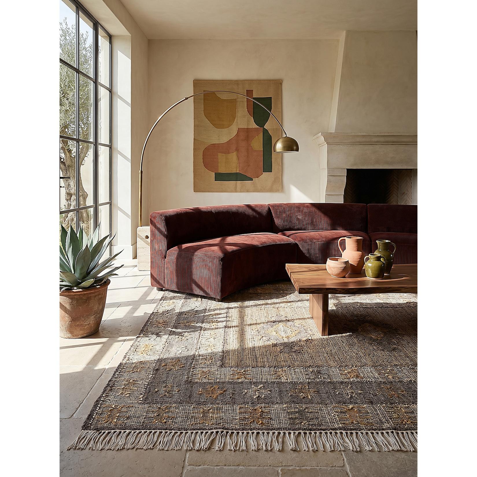 Flachgewebe-Teppich Stern Natur 140 x 200 cm - BERMEO Kadima Design