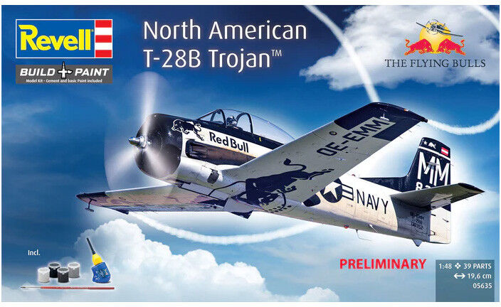 Maquette Coffret cadeau Flying Bulls T-28B Trojan Echelle 1:48 Level 4 - Revell