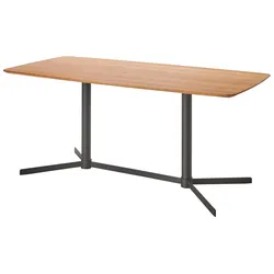 Esstisch Valletta Schwarz/Eiche ca. 180x90x76
