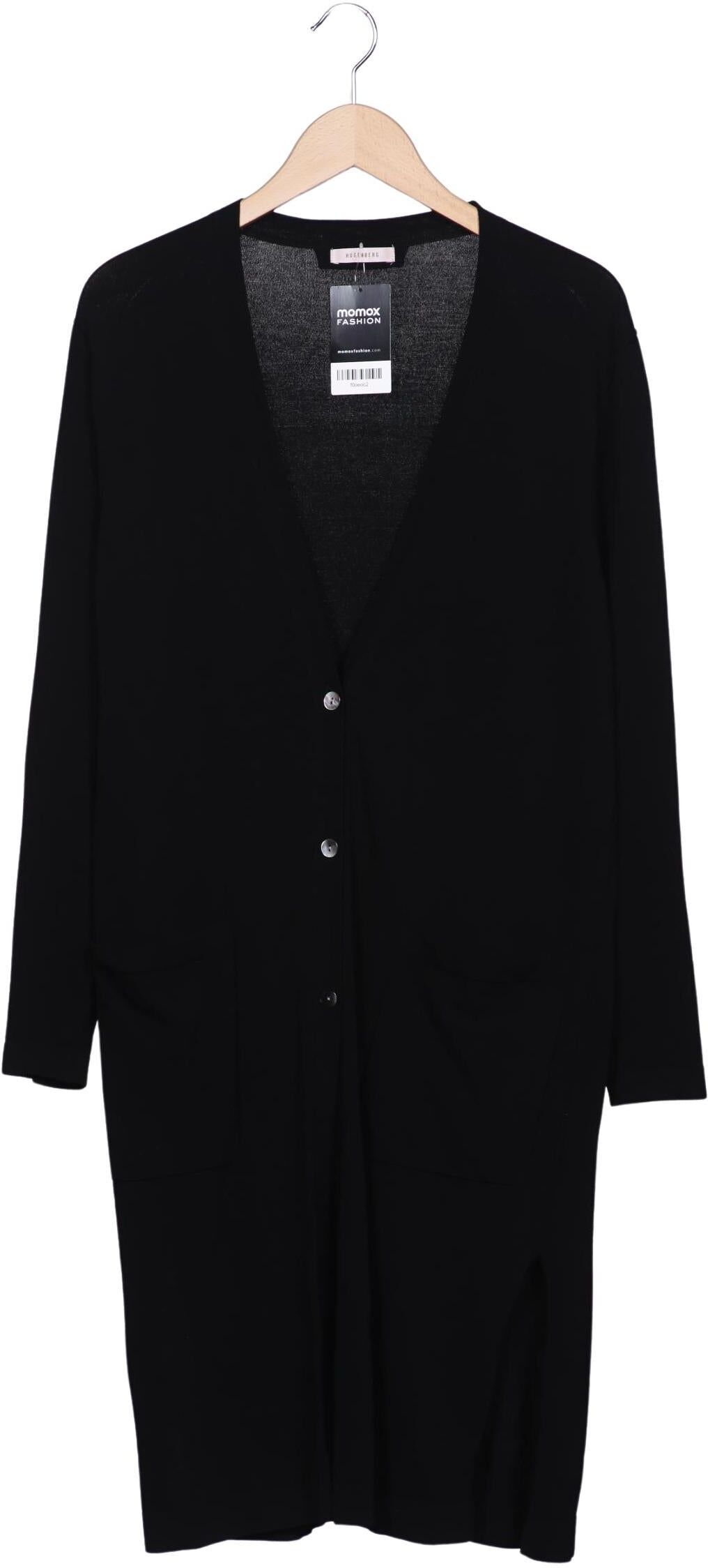 Hugenberg Damen Strickjacke, Schwarz, Gr. L, Viskose - Second Hand