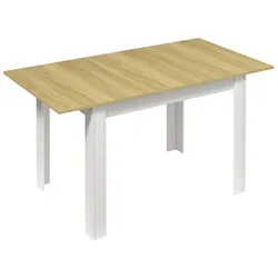 VCM VCM Esstisch ausziehbar, Holz Küchentisch 120-160 cm, kompakter Speisetisch für Küche & Essbereich, Tisch Pesoli