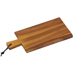 KESPER Schneidebrett aus Akazienholz mit Griff, 29 x 14 x 1,5 cm (Höhe).