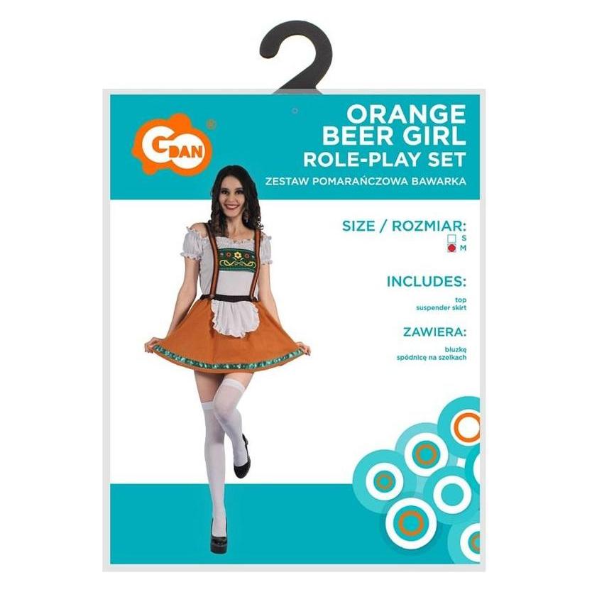 GoDan Bayrisches orangefarbenes Kostüm für Erwachsene, Grösse M (M) (57808147)
