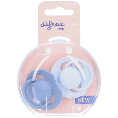 Difrax Dynamic Fopspeen 0-6M Prime Baby Blue/Blue 2 St Schnuller