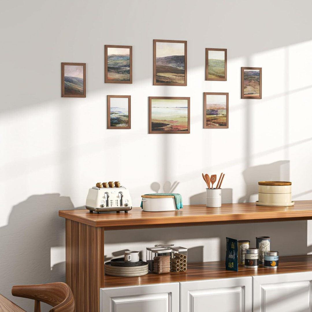 17 Stories Brown Gallery Wall Picture Frame - Frames Included: 12 Brown