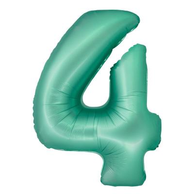 XL Folienballon mint matt Zahl 4