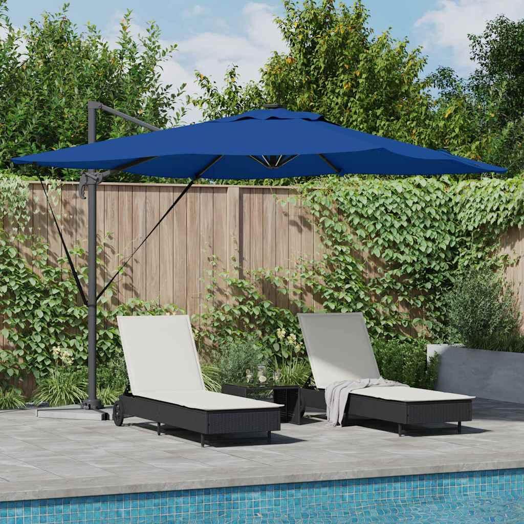 Maison Exclusive - Sonnenschirm mit LED-Lichtleisten Azure Blau 286 x 284 x 270 cm