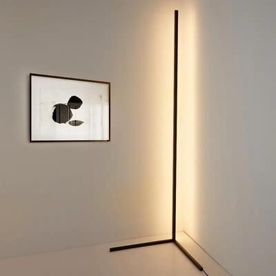On Spot Shop Modern RGB Floor Lamp, Color Changing, Music Sync Mode, Standing Mood Light For Bedroom, Living Room height 155cm black