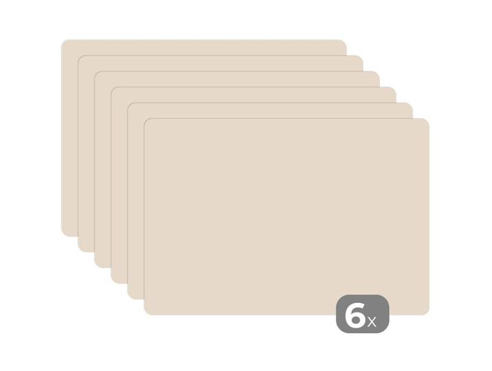 PLATZSETS 6er-Set Beige - Unifarben 45x30 cm Tischset