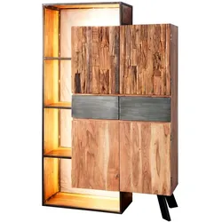 WOLFMÖBEL Highboard City 4525 Braun Akazie